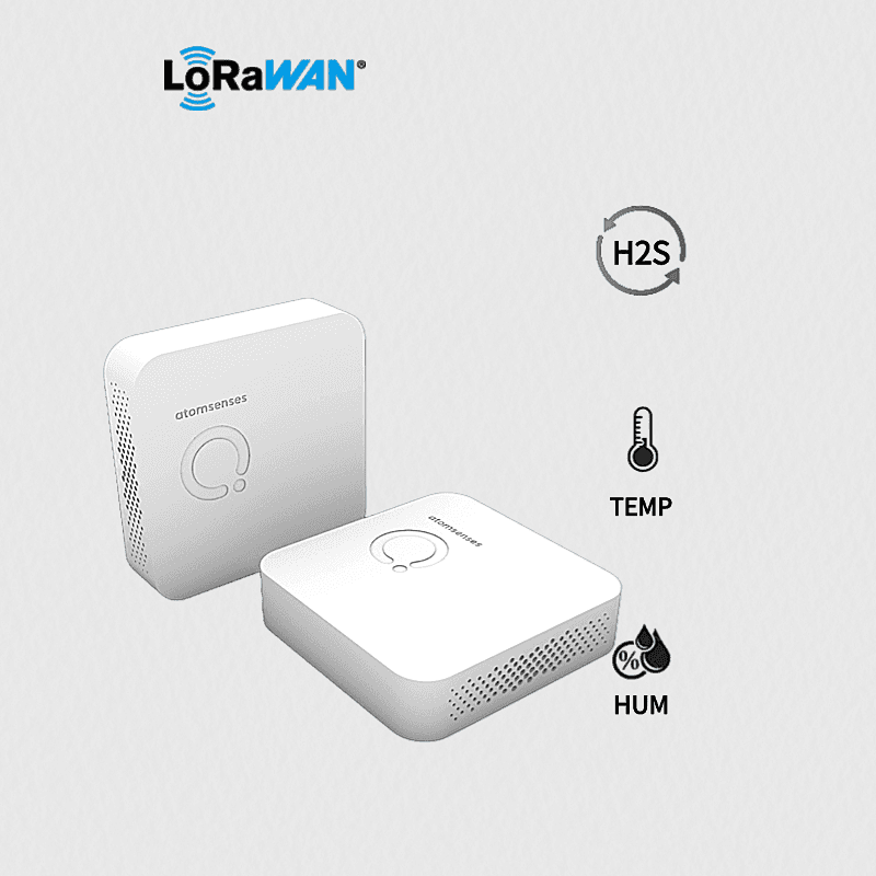 3-IN-1 H₂S Sensor - AS-108 - LoRaWAN IoT sensor for H2S indoor air quality monitoring